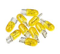 X AUTOHAUX 10pcs DC 12V T10 W5W LED cruscotto giallo per interno auto