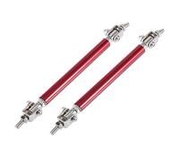 X AUTOHAUX 2 pezzi paraurti anteriore per auto deviatore del flusso d'aria ammortizzatore barra di supporto rossa da 17,8-22,9 cm