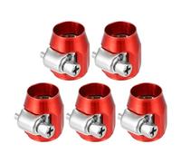 X AUTOHAUX 5 pz AN4 Hex Car Hose Finisher flessibile morsetto con vite rosso