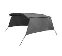 X AUTOHAUX 600D 4 Bow 8'L x 54"H x 91 "-96" W Bimini Top Canvas Cover Grigio