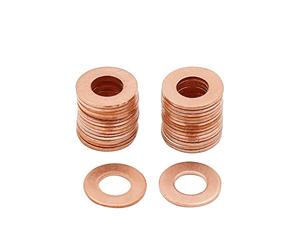 X AUTOHAUX 7 mm Diametro Interno Auto Motore Rame rondelle Piatte guarnizioni 30Pcs
