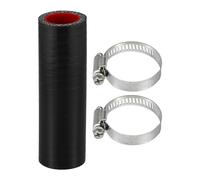 X AUTOHAUX Accoppiatore diritto in silicone tubo 2,21 cm ID 10 cm lunghezza | Nero Rosso, 1 Set, 4 strati 5mm di spessore, tubo refrigerante, tubo di aspirazione dell'aria/turbo/intercooler tubazioni