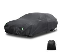 X AUTOHAUX Copertura per auto impermeabile 210D-PU per esterni, copertura completa per tutte le condizioni atmosferiche, pioggia, sole, neve, protezione universale per berlina, lunghezza 475-502,9 cm