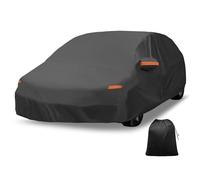X AUTOHAUX Copertura per auto, impermeabile, protezione da sole, pioggia, neve, grandine, con cerniera sul lato sinistro, pellicola in alluminio per Mazda3 Hatchback