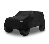 X AUTOHAUX Copertura per auto SUV adatta per Jeep Wrangler JK JL 2 porte 2007-2021 per esterni impermeabile protezione da sole, pioggia, polvere, vento, neve, 210D Oxford nero