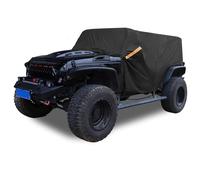 X AUTOHAUX Copertura per cabina auto SUV per Jeep Wrangler JK JL Hardtop e Cabrio Soft Top 4 porte 2007-2021 Protezione da sole polvere vento neve Oxford 420D con cerniera per porta conducente nero