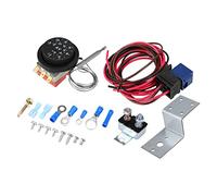 X AUTOHAUX Kit relè di cablaggio del regolatore del termostato del ventilatore del radiatore elettrico 12V