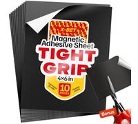 X-bet MAGNET Fogli magnetici con retro adesivo - Ciascuno 4" x 6" - Fogli magnetici flessibili con forte adesivo - Fogli magnetici adesivi per magneti con foto e immagini