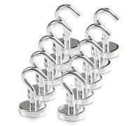 X-BET MAGNET Ganci magnetici, eleganti ganci al neodimio super resistenti per appendere in modo sicuro, ideali per cabine da crociera, cucine, garage ed esterni, (6, 18.1 kg)