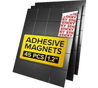 X-bet MAGNET Grandi magneti con retro adesivo Magneti autoadesivi rotondi e quadrati - Grandi magneti adesivi flessibili con retro adesivo (45 quadrati)