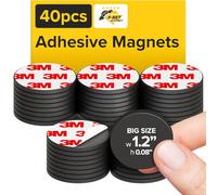 X-bet MAGNET Grandi punti magnetici con retro adesivo - 40 magneti rotondi autoadesivi - I grandi magneti adesivi flessibili con retro adesivo sono un'ottima alternativa agli adesivi magnetici
