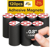 X-bet MAGNET Magneti rotondi con supporto adesivo - 120 pezzi Magneti autoadesivi flessibili per artigianato - Piccoli punti magnetici adesivi sono un'alternativa a nastri magnetici, strisce e adesivi