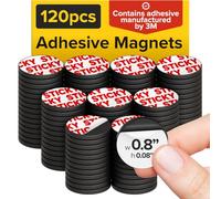 X-bet MAGNET Magneti rotondi con supporto adesivo - 120 pezzi Magneti autoadesivi flessibili per artigianato - Piccoli punti magnetici adesivi sono un'alternativa a nastri magnetici, strisce e adesivi