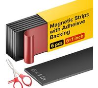 X-bet MAGNET Strisce magnetiche con supporto adesivo - Nastro magnetico per artigianato - Strisce magnetiche per utensili e coltelli per cucina, garage e giardino - Striscia magnetica (6 pezzi)