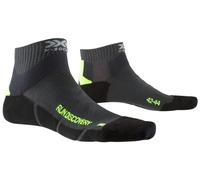 X-BIONIC 4.0 Run Discovery Socks - Protezione del tendine d'Achille, termoregolazione e vestibilità su misura per un comfort e una performance ottimali durante la corsa - Antracite/Giallo/Nero, 45-47