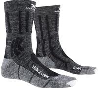 X-Bionic 4.0 TREK X LINEN Calze da trekking per uomo e donna - Raffreddamento e protezione migliorati per escursioni impegnative, miscela di lino per una ventilazione naturale - Grigio/Nero, 42-44