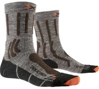 X-Bionic 4.0 TREK X LINEN Calze da trekking per uomo e donna - Raffreddamento e protezione migliorati per escursioni impegnative, misto lino per ventilazione - Camoscio/Arancione/Nero, 42-44