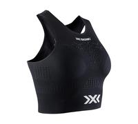 X-BIONIC Energizer 4.0 Fitness Crop Top da donna - Controllo ottimale del clima con sfera bionica 3D, supporto per il seno Fort-X, mobilità completa delle braccia, gestione del sudore - Nero/Bianco, S