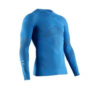 X-Bionic Energizer 4.0 Round Neck Long Sleeves Strato Base Camicia Funzionale, uomo, teal Blue/Anthracite, 2XL