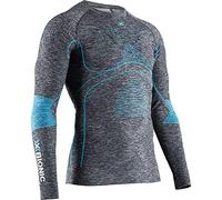 X-Bionic Energy Accumulator 4.0 Melange Round Neck Long Sleeves, Strato Base Camicia Funzionale Uomo, Dark Grey Blue, 2XL