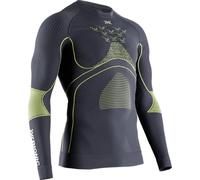 X-Bionic Energy Accumulator 4.0 Round Neck Long Sleeves, Strato Base Camicia Funzionale Uomo, Grigio (Charcoal/Yellow), 2XL