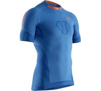 X-Bionic Invent 4.0 - Maglia Termica Uomo Running Manica Corta a Compressione - Alte Prestazioni per Sci, Ciclismo, Fitness e Sport Invernali - Per Temperature Rigide, Teal Blue/Kurkuma Orange, XL
