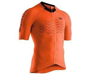 X-Bionic The 4.0 Bike Zip Shirt Short Sleeve Men, Uomo, Trick Orange/Arctic White, M