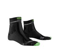 X-BIONIC Trail Run Energy 4.0 - Calzini da uomo con comfort migliorato per il trail running, dettagli riflettenti per maggiore sicurezza e protezione avanzata del piede - Nero Opale/Verde, 39-41