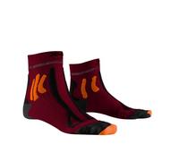 X-BIONIC Trail Run Energy 4.0 - Calzini da uomo con comfort migliorato per il trail running, dettagli riflettenti per maggiore sicurezza e protezione avanzata del piede - Rosso/Arancione, 35-38