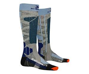 X-Bionic X-Socks Ski Rider 4.0 Wmn, Calze Invernali da Sci Donna, Stone Grey Melange/Mineral Blue, M