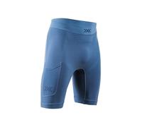 X-Bionic Xceed Run Short Tights Uomo - Pantaloncini da Corsa ad Alte Prestazioni con Tecnologia HygroDiffuser & VectorSphere - Regolazione Termica e Anti Sudore per Comfort Ottimale - Blu/Marino, XXL