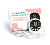 X-Bosak Aspiratore nasale elettrico per bambini, per rimuovere muco ospedaliero con 9 livelli di aspirazione, ricaricabile USB-C, luce notturna e filastrocche, punte in silicone senza BPA