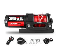 X-Bull Verricello Elettrico da 12 V 3000 libbre con Corda Sintetica per rimorchio ATV/UTV off Road con Staffa di Montaggio Telecomando Senza Fili Nuovo