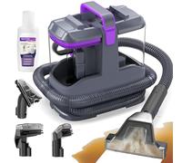 X-cotec Lavatappeti 450W 13kPa, Lava Tappezzeria e Aspira per Divano, Tappeti e Auto, con 3 Spazzole e Sistema a Doppio Serbatoio Autopulente, Portatile Leggero 2,6kg