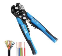 X-COTEC Spellacavi Elettrici, Spelafili Elettricista 3 in 1, Spellafili Automatico, Pinza Crimpatrice con 60 Terminali, AWG 24-10 (0,2-6,0 mm²), Spelatura, Taglio e Crimpatura