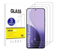 X-Dision Compatibile con OPPO Reno 14 5G Proteggi Schermo, 3 Pezzi [Durezza 9H, Alta Sensibilità, Infrangibile] Alta Definizione 2.5D Pellicola in Vetro Temperato