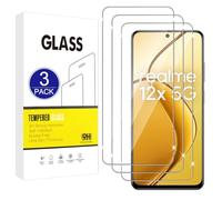 X-Dision Compatibile con Realme 12 5G/Realme 12x 5G Proteggi Schermo, 3 Pezzi [Durezza 9H, Alta Sensibilità, Infrangibile] Alta Definizione 2.5D Pellicola in Vetro Temperato