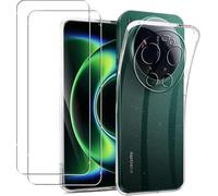 X-Dision Custodia Compatibile con Xiaomi Mi 17 Ultra con 2 Pezzi di Vetro Temperato,TPU Trasparente Antiurto,[9H Durezza, Protezione con Cuscinetto D'aria] per Xiaomi Mi 17 Ultra