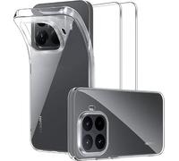 X-Dision Custodia Compatibile con Xiaomi Mi 17T con 2 Pezzi di Vetro Temperato,TPU Trasparente Antiurto,[9H Durezza, Protezione con Cuscinetto D'aria] per Xiaomi Mi 17T