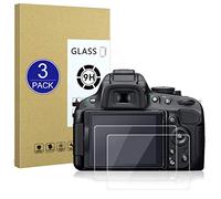 X-Dision Pellicola Schermo Compatibile con Nikon D5100/5200,[Resistente ai Graffi,Facile da Installare,Durezza 9H], [3 Pezzi] Pellicola in Vetro Temperato per Nikon D5100/5200
