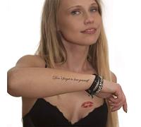 x Don't forgt to love yourself - tatuaggio temporaneo sulla pelle - lettering in nero (1 x Don't forget Tattoo Lettering)