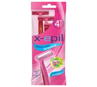 Rasoio femminile monouso a due lame X-Epil (confezione da 4 pezzi)