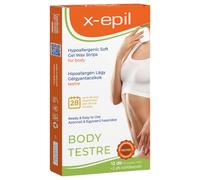 X-Epil - Strisce di cera gel pronte all'uso ipoallergeniche (12 pezzi) - corpo
