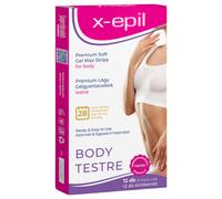 X-Epil - strisce depilatorie gel pronte all'uso corpo 12 pezzi