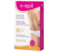 Strisce Gel Cera Pronte all'Uso Premium - X-Epil per Bikini/Ascelle, 12 pezzi