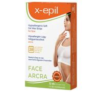 X-Epil - strisce depilatorie viso ipoallergeniche - gel (12 pezzi)