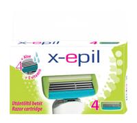 X-Epil - testina ricambio rasoio donna - 4 lame - confezione da 4 pezzi