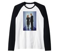 X-Files David Duchovny Gillian Anderson Michael Grecco Maglia con Maniche Raglan