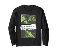 X-Files Front And Back Truth is out There Alien 90's TV Show Maglia a Manica
