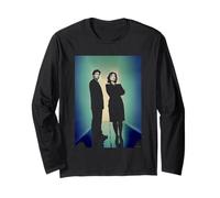 X-Files Gillian Anderson David Duchovny Di Michael Grecco Maglia a Manica